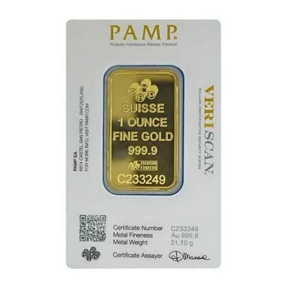 PAMP Suisse Gold Bar 1 oz