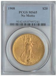 PCGS Certified MS65 No Motto